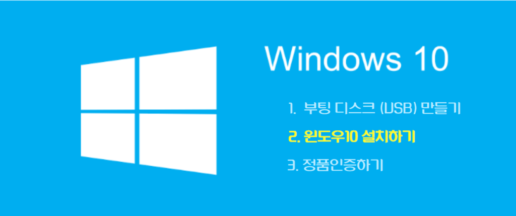 윈도우10 설치 방법